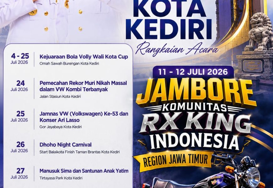 Catat Tanggalnya! Saksikan 11 Hari Penuh Kemeriahan Rangkaian Hari Jadi Kota Kediri ke-1147