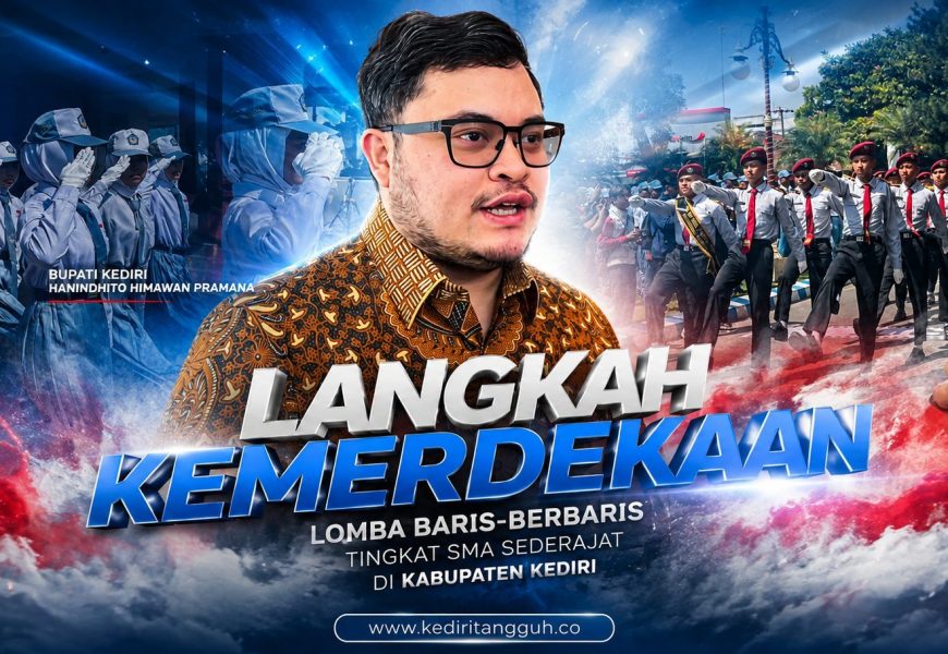 Derap Langkah Pelajar Menggema di Kabupaten Kediri, Bupati Sampaikan Pesan Rawat Semangat Kemerdekaan hingga Cegah Bullying