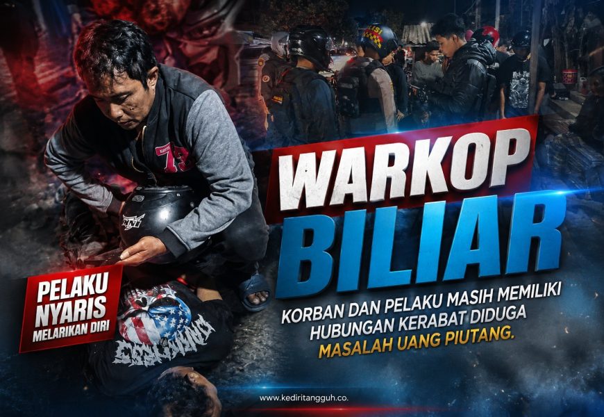 Warkop Biliar di Kediri Banjir Darah, Pria Bawa Parang Ngamuk, Korban hingga 24 Jahitan