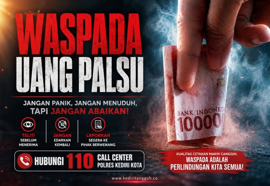 Jangan Asal Edarkan! Ini yang Harus Dilakukan Warga Kediri Saat Temukan Uang Diduga Palsu Jangan Asal Edarkan! Ini yang Harus Dilakukan Warga Kediri Saat Temukan Uang Diduga Palsu