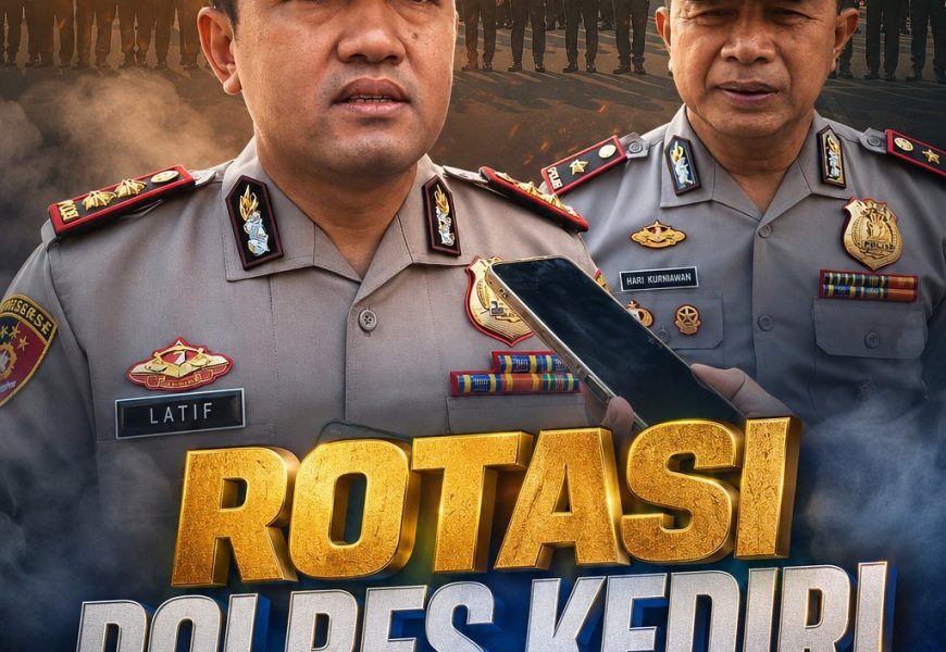 Baru Pimpin Polres Kediri Rotasi Tiga Kapolsek, AKBP Wahyudin Latif Tekankan Penguatan Pelayanan ke Masyarakat