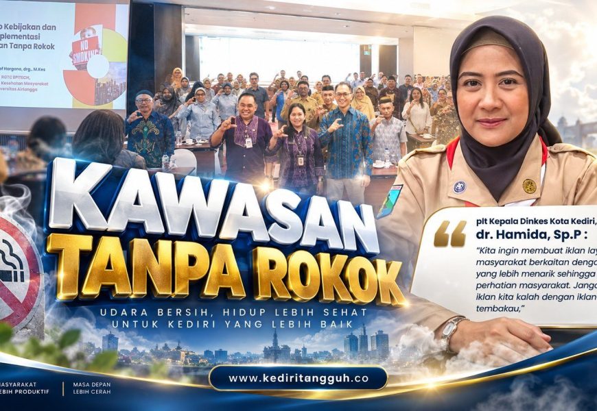 Kawasan Tanpa Rokok di Kota Kediri Diperkuat, Inilah Tujuh Kawasan Jadi Sasaran