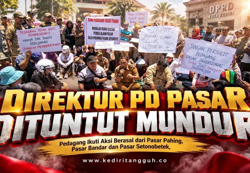 Ratusan Pedagang Geruduk Balai Kota Kediri, Protes Retribusi hingga Ancaman Kehilangan Kios