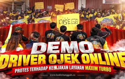 Ratusan Driver Ojol Kepung Maxim Kediri, Ini yang Mereka Tuntut