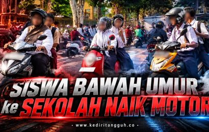 Sudah Dilarang, Pelajar SMP di Kediri Masih Bawa Motor ke Sekolah