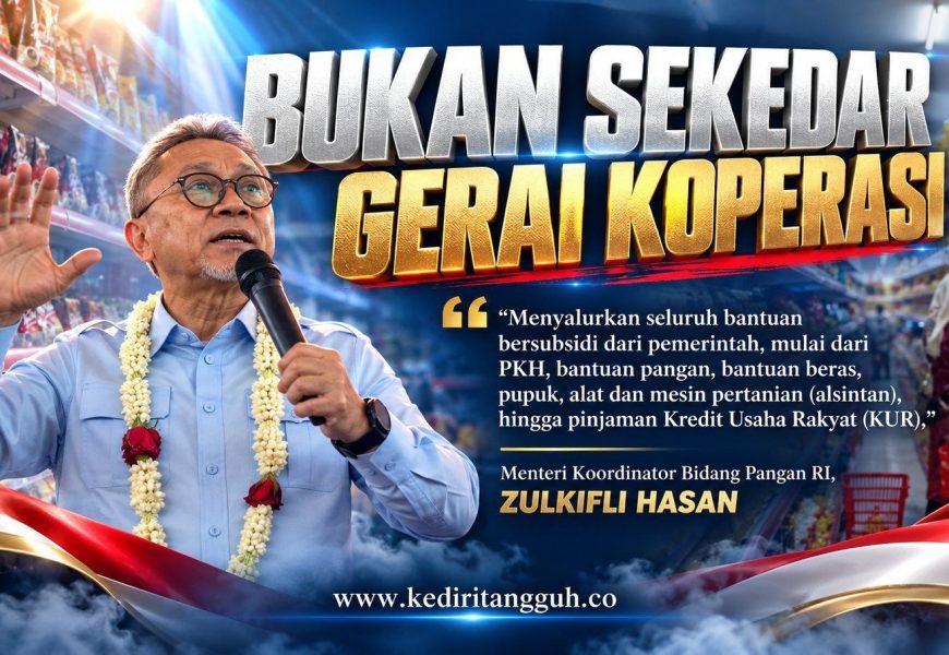 Anggaran Rp3 Miliar per Gerai, Menko Pangan Cek KDKMP Kediri, Ini Target Besarnya