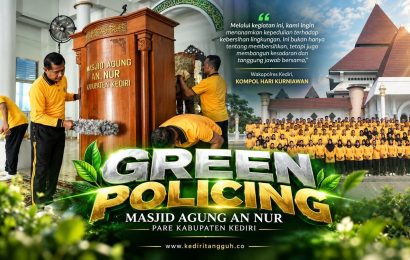 Bukan Sekadar Bersih-Bersih! Polres Kediri Turun Tangan, Green Policing Jadi Gerakan Nyata Jaga Lingkungan