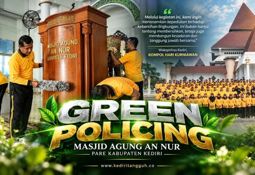 Bukan Sekadar Bersih-Bersih! Polres Kediri Turun Tangan, Green Policing Jadi Gerakan Nyata Jaga Lingkungan
