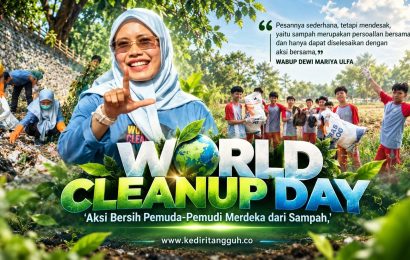Ratusan Anak Muda Turun ke SLG Kediri, Wabup Dewi Ingatkan Sampah Bukan Urusan Petugas Kebersihan