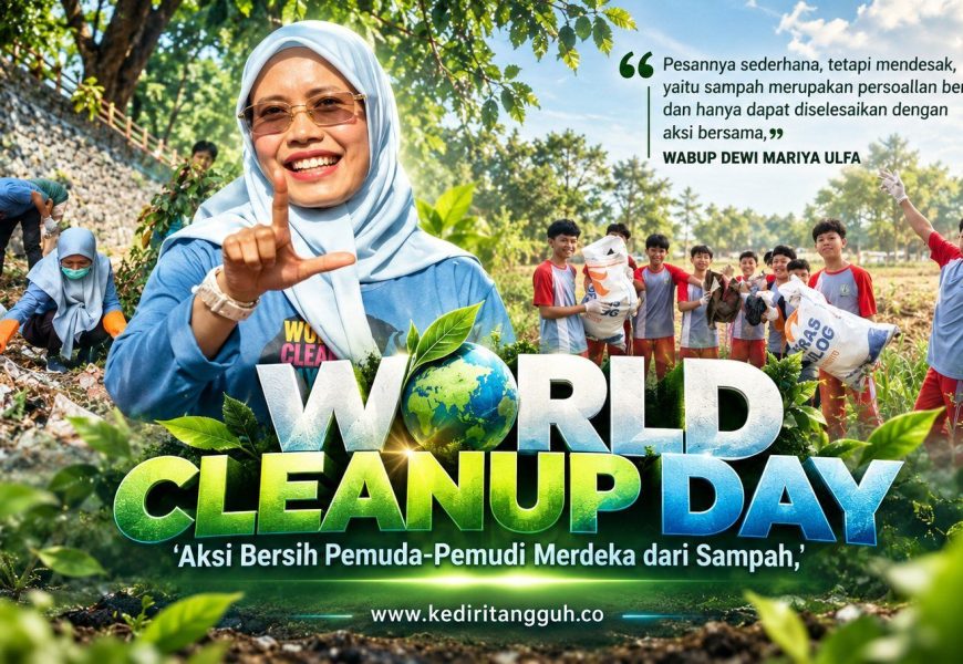 Ratusan Anak Muda Turun ke SLG Kediri, Wabup Dewi Ingatkan Sampah Bukan Urusan Petugas Kebersihan