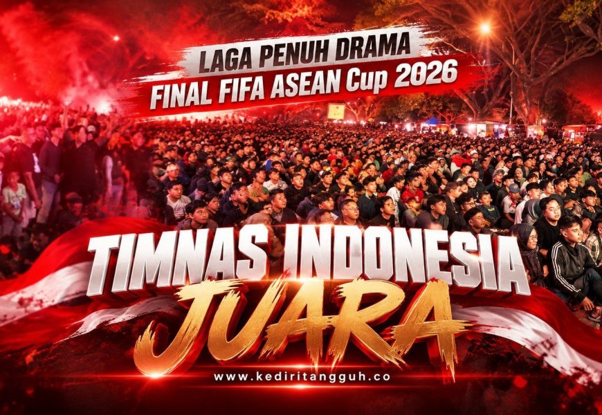 Indonesia Juara FIFA ASEAN Cup 2026, Ribuan Warga Kediri Pecah dalam Euforia Nobar
